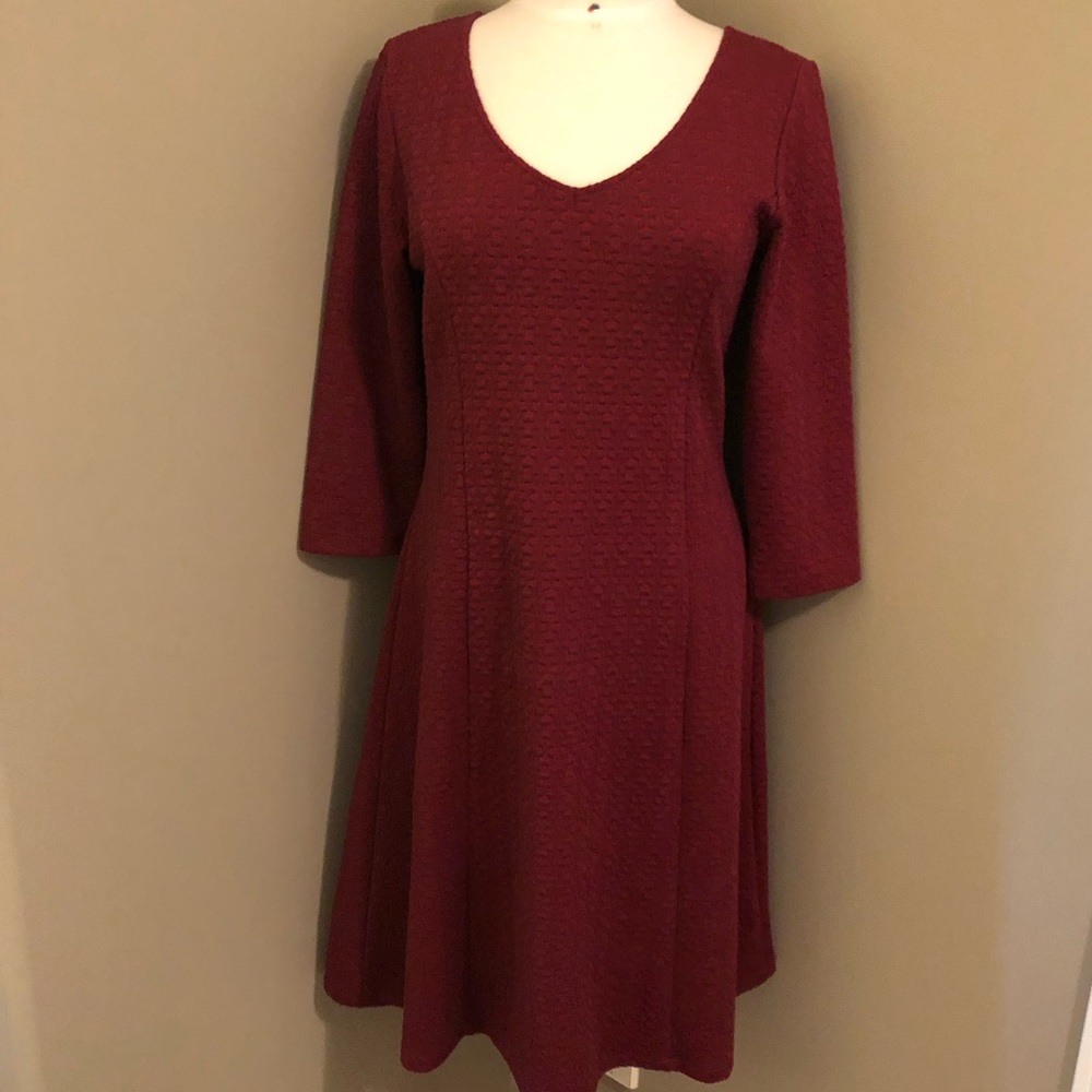 Zilch V Neck Dress Red Size Large